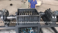 Industrial Solid Waste Shredder 2 Motors Drive For Waste Wood Pallet