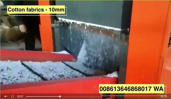 Хорошая цена. ткани 1600F Cottom задавливая связанную емкость 400kg размера конца шредера 10mm ткани всечасную shredding онлайн